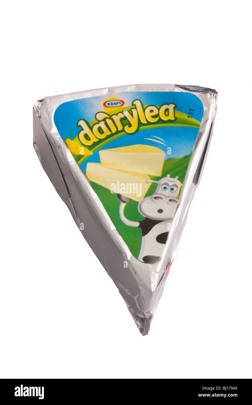 Triangle de fromage de Kraft dairylea Banque D'Images