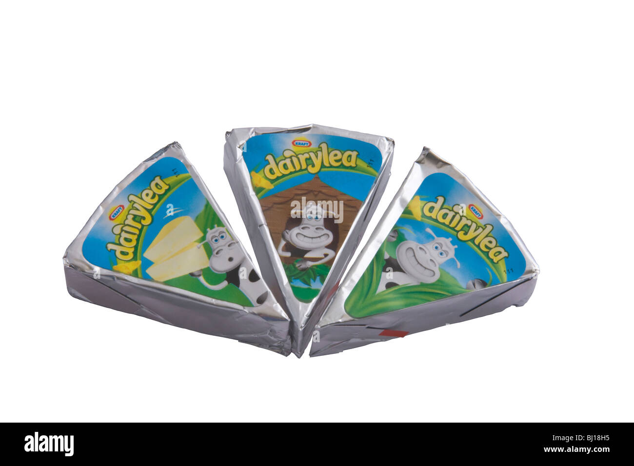 Triangle de fromage de Kraft dairylea Banque D'Images