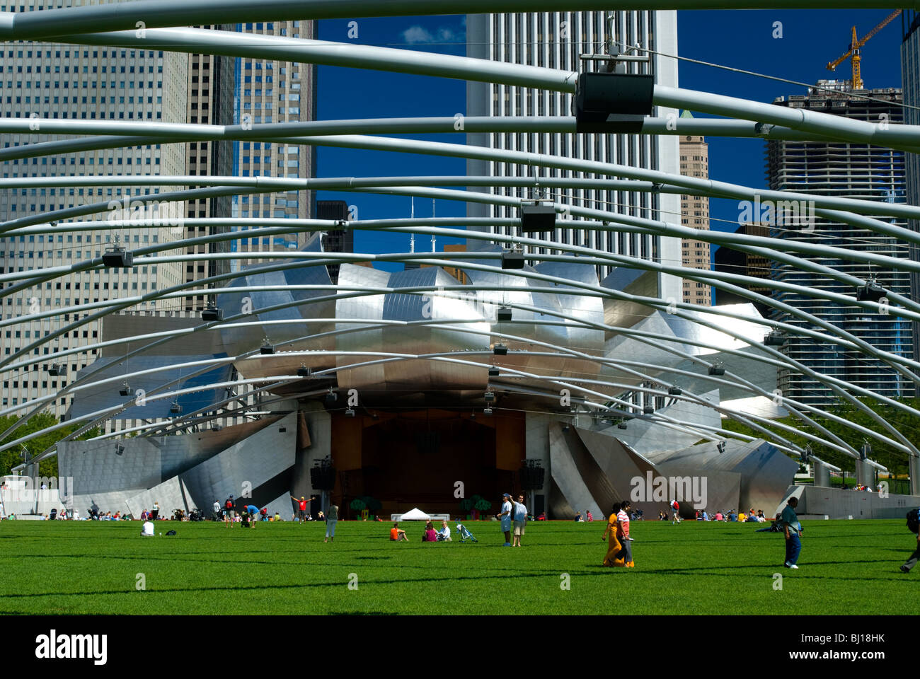 Jay pritzker bandshell chicago millennium park Banque de photographies