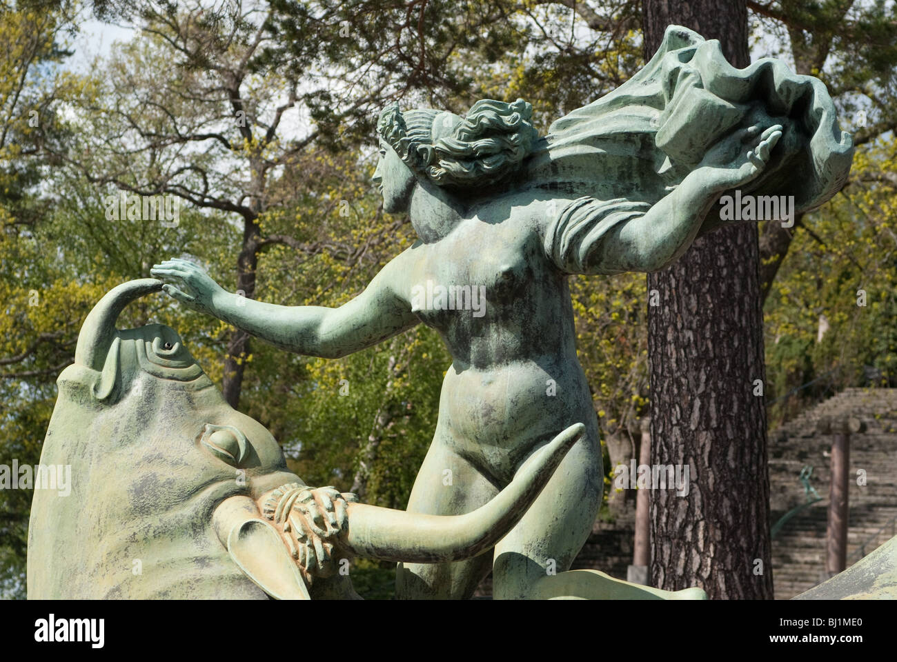 La sculpture l'Europe et le taureau par carl milles dans millesgarden Banque D'Images