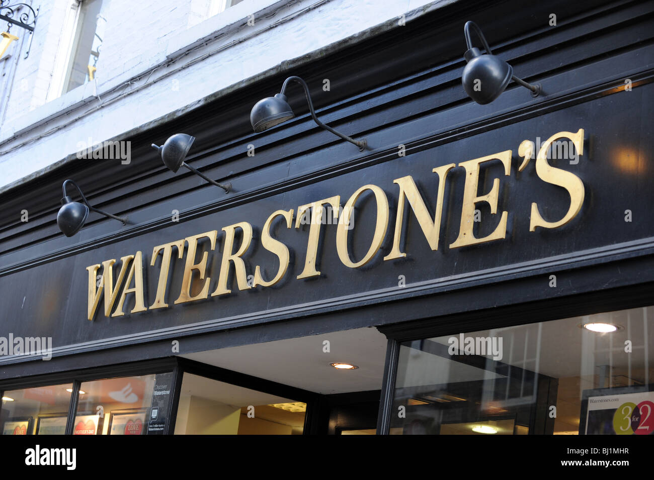 Waterstone's book shop sign England Uk Banque D'Images