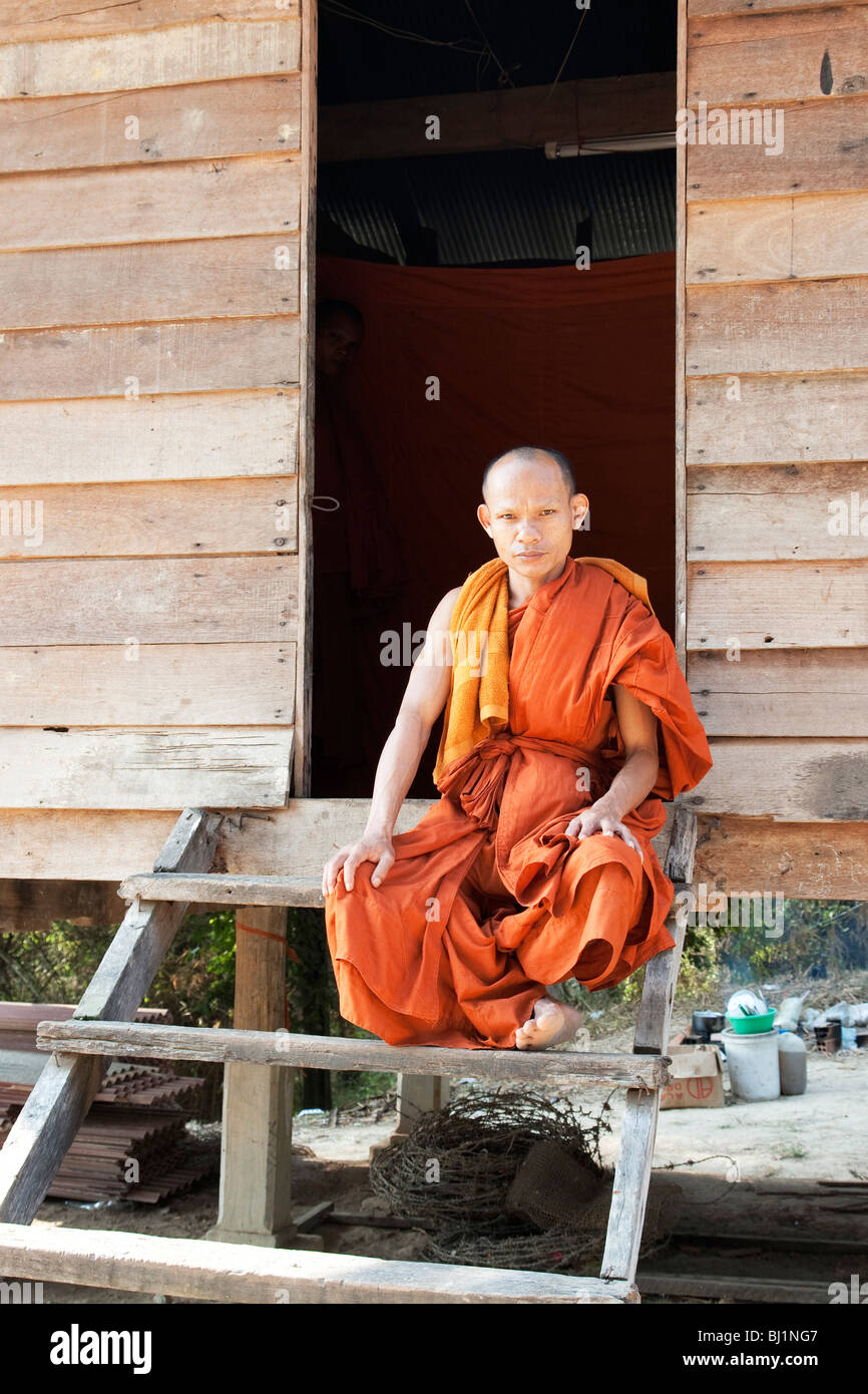 Les moines bouddhistes au Cambodge Banque D'Images