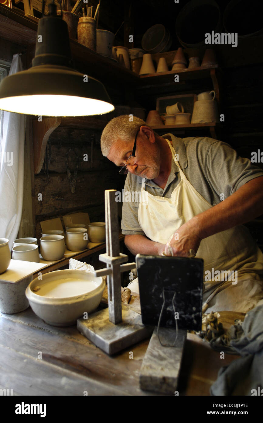Potter, le Skansen, Djurgården, Stockholm, Suède Banque D'Images