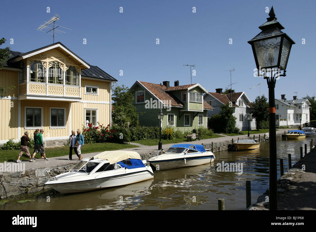Rivière Trosa, Trosa Södermanland, Suède, Banque D'Images