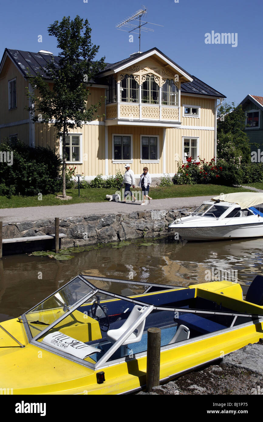 Rivière Trosa, Trosa Södermanland, Suède, Banque D'Images