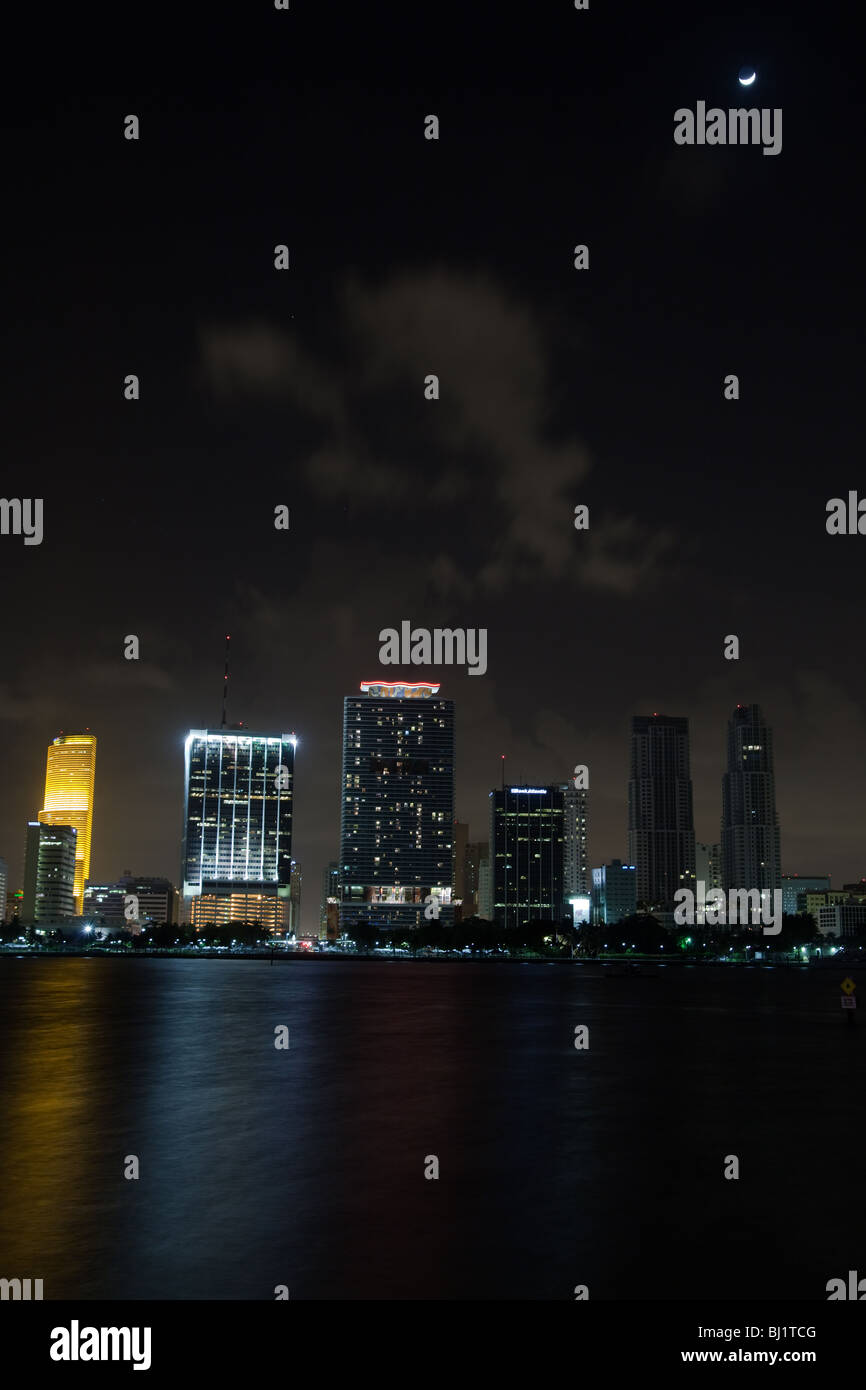 Miami Ville lumière Banque D'Images
