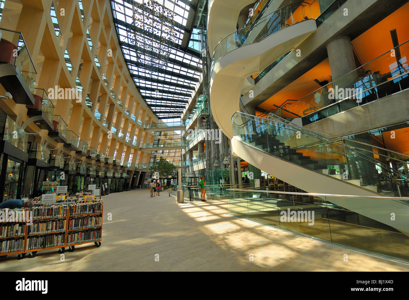 Salué comme un exemple d'excellence en architecture municipale la ville à la Bibliothèque publique de Salt Lake City dispose d'une grande réputation, de l'Utah Banque D'Images