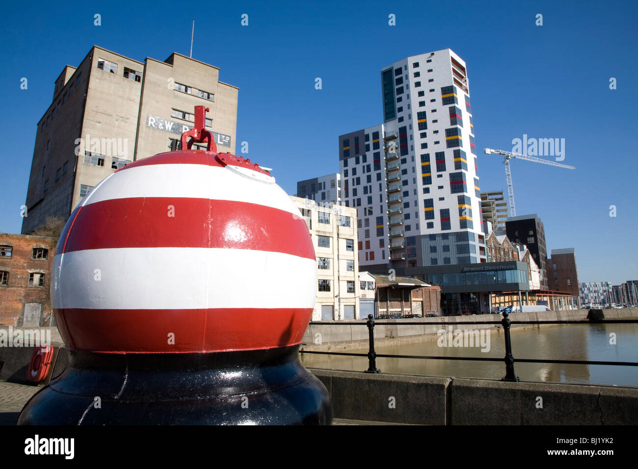 Projet de développement d'Ipswich Suffolk Angleterre humide Banque D'Images
