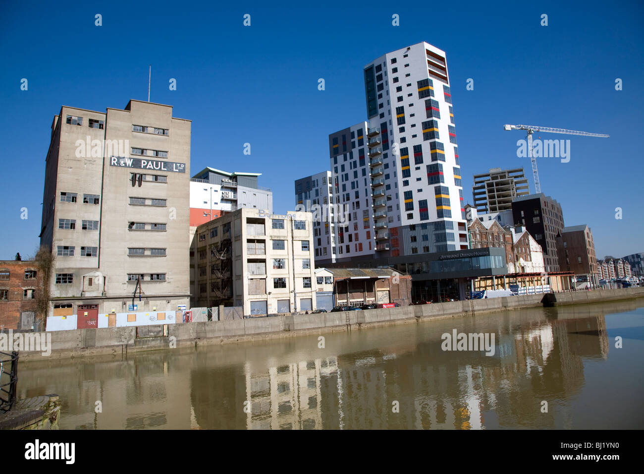Projet de développement d'Ipswich Suffolk Angleterre humide Banque D'Images