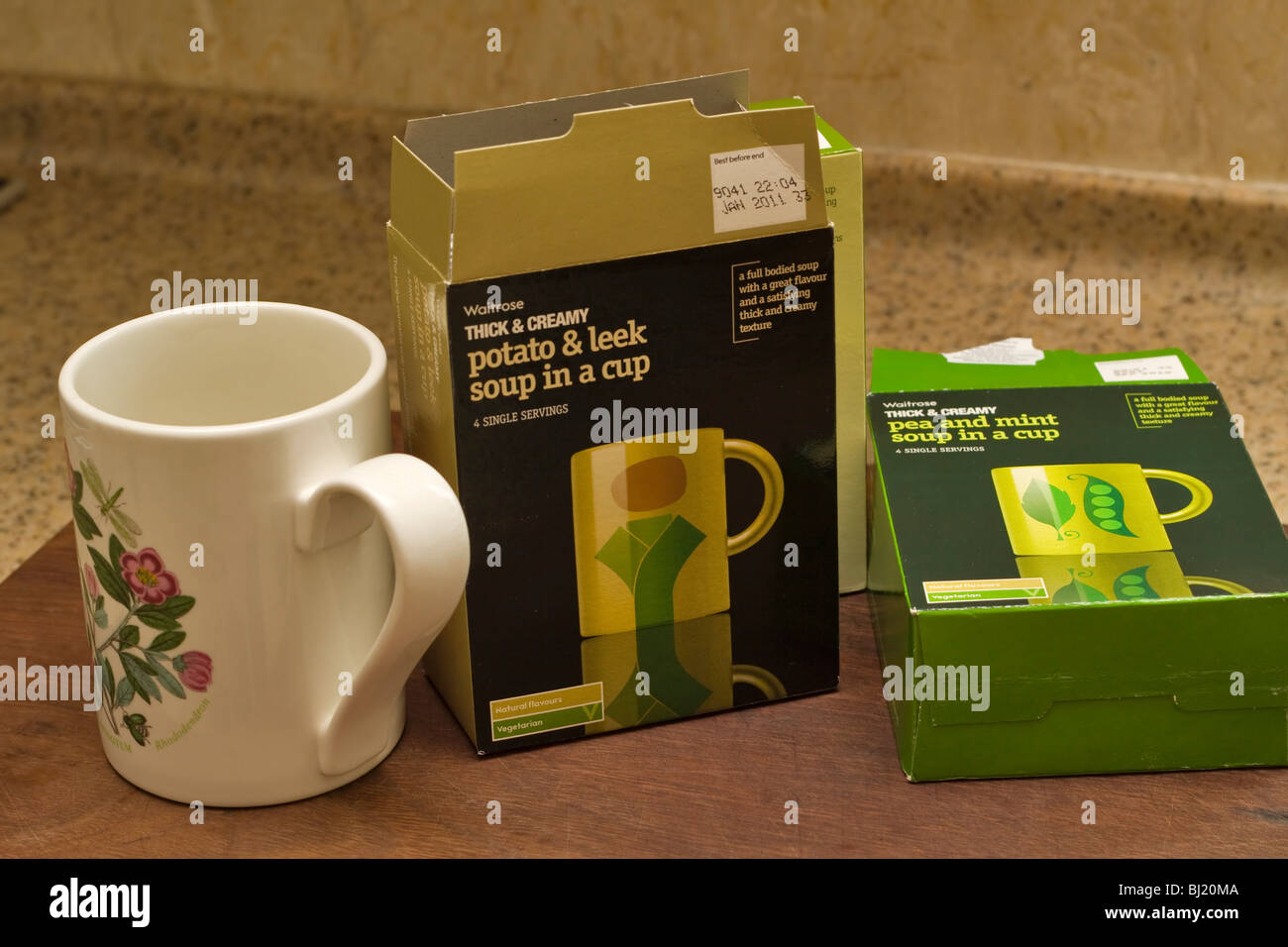 Waitrose soupes instantanées Banque D'Images