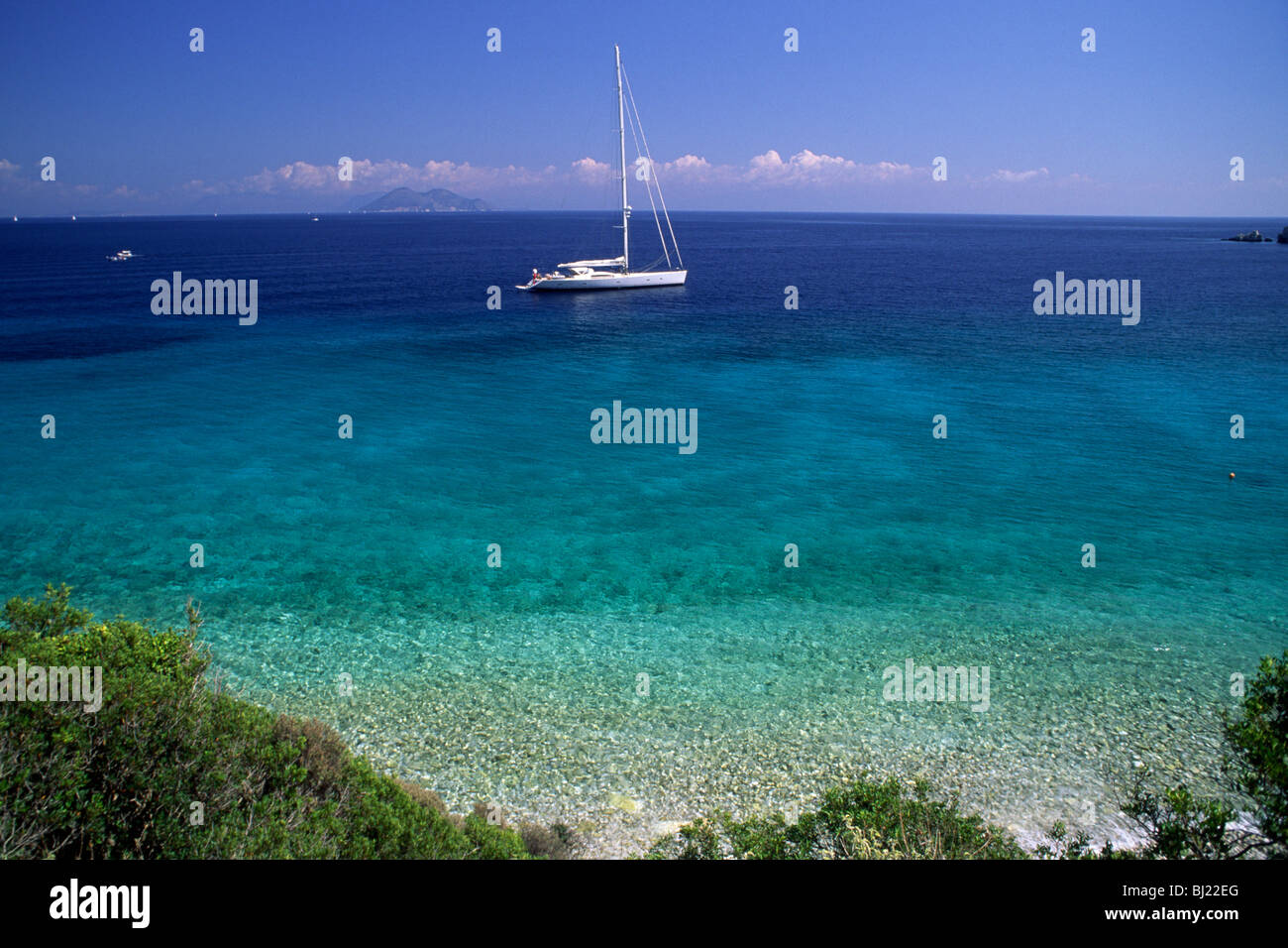 Grèce, îles Ioniennes, Ithaca, plage de Gidaki Banque D'Images
