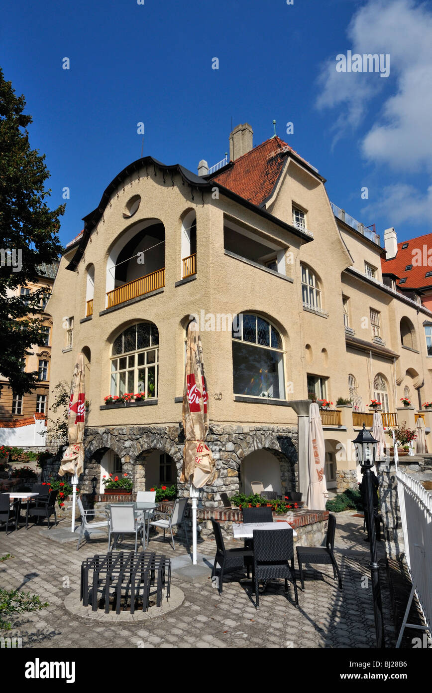 Vila (Villa) Primavesi Conçu par Franz von Krauss & Josef Toelk à Vienne en 1905-1906, style Sécession Olomouc, République Tchèque Banque D'Images