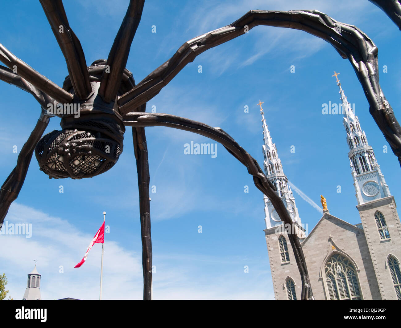 L'Araignée géante 'maman' Sculpture situé en dehors de la Galerie nationale à Ottawa (Ontario) Canada Banque D'Images
