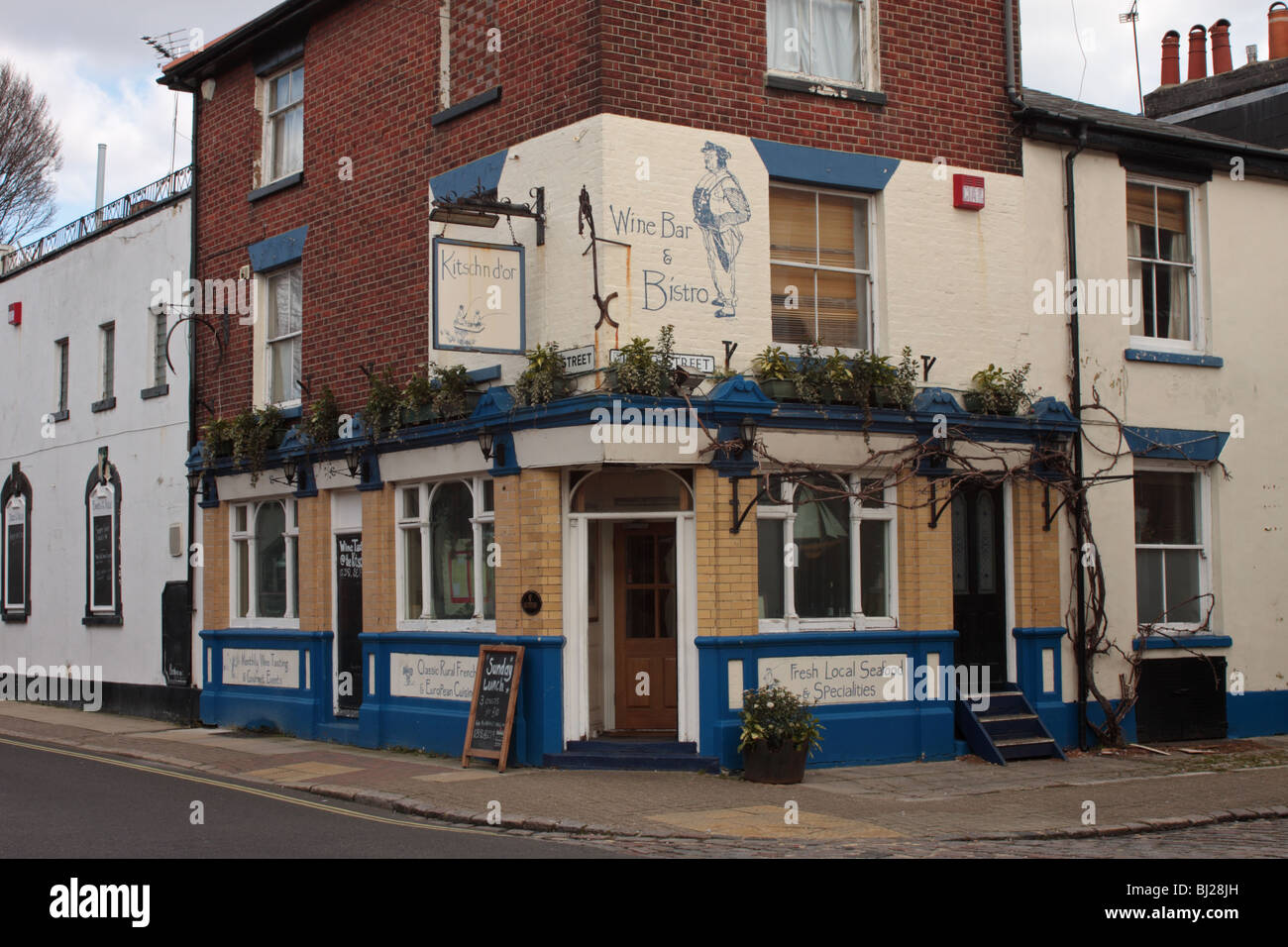 Le kitsch n d'or Restaurant Portsmouth UK Banque D'Images