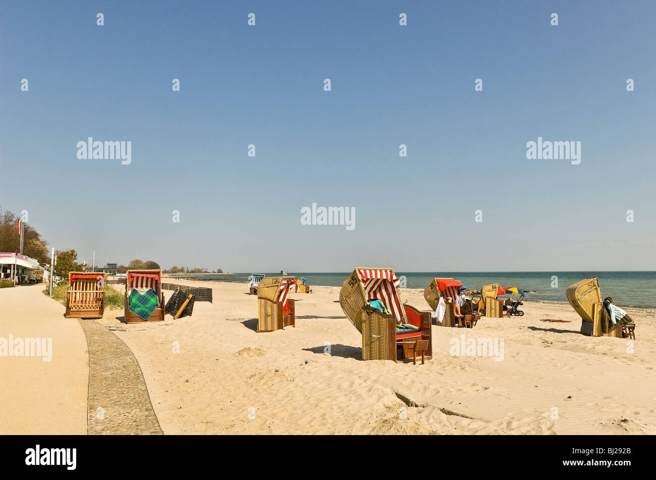 Plage de sable de la côte de la mer Baltique Banque D'Images