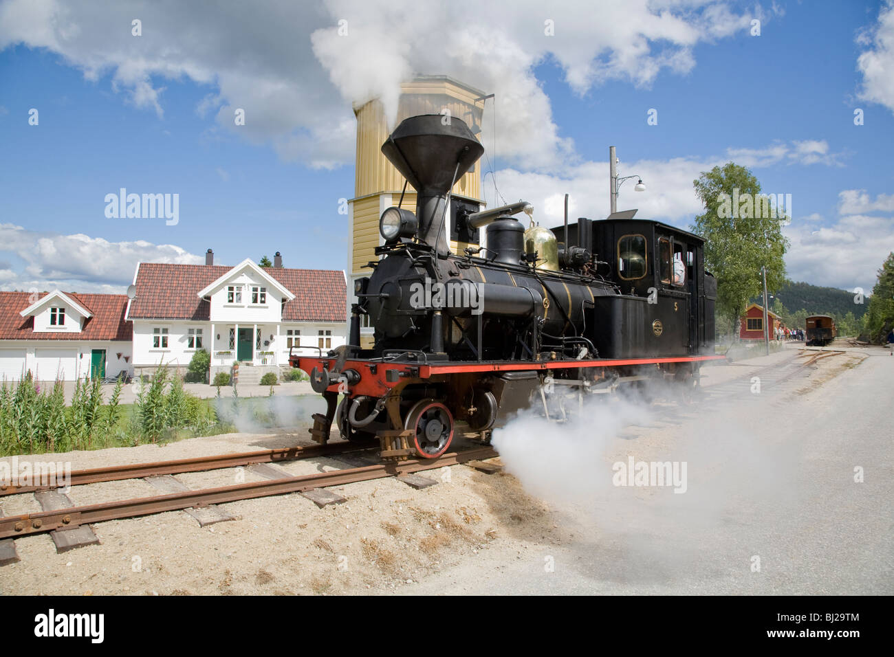 La Norvège train à vapeur ligne Setesdal Norvège Banque D'Images