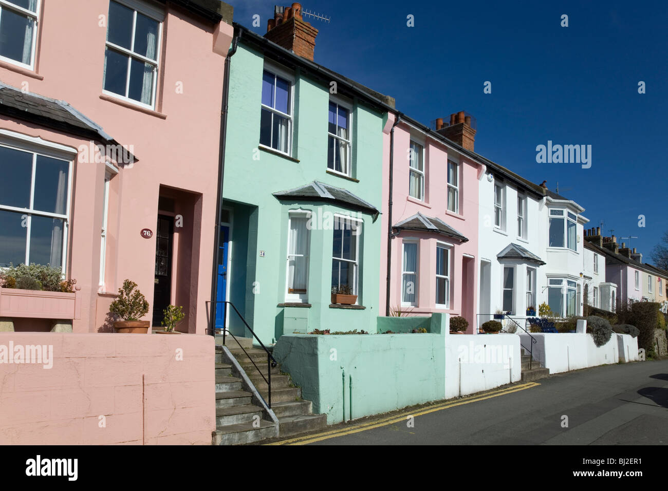 Ccolorful,maisons de Hythe Kent Banque D'Images