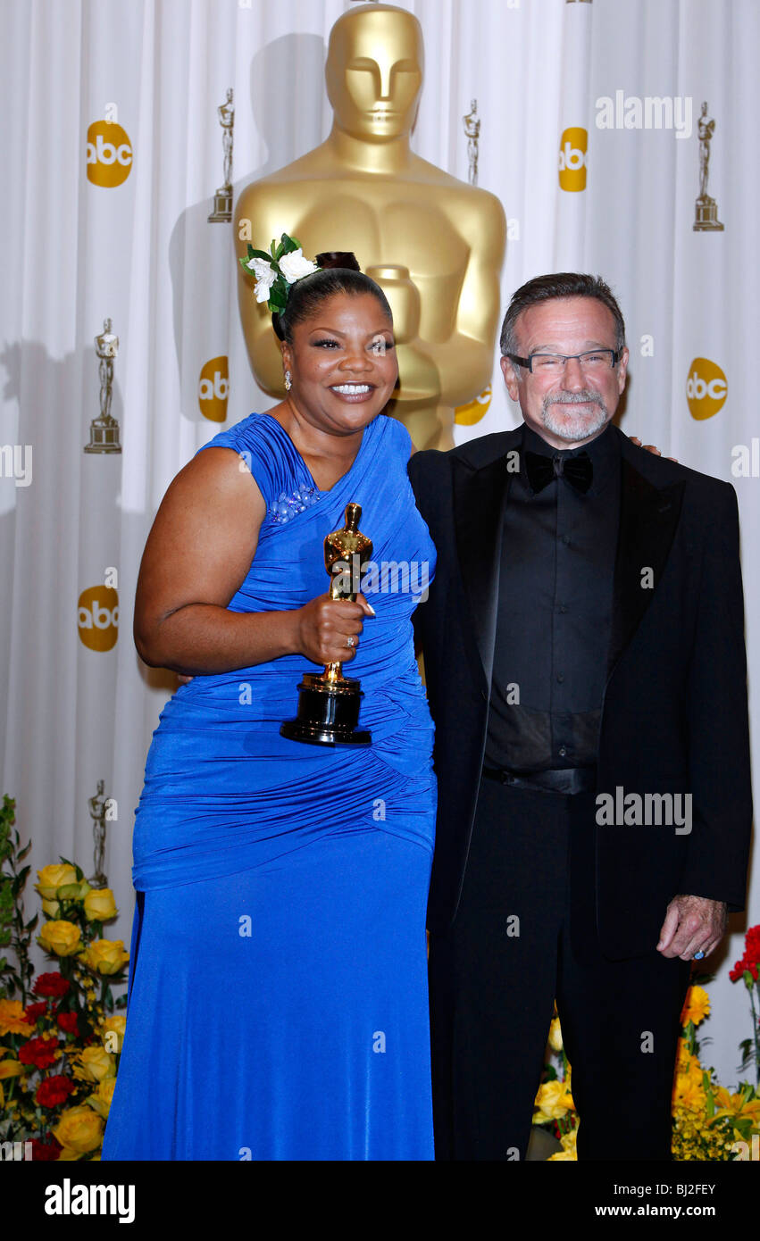 MO'NIQUE & ROBIN WILLIAMS 82E ACADEMY AWARDS PRESSE KODAK THEATRE HOLLYWOOD USA 07 Mars 2010 Banque D'Images