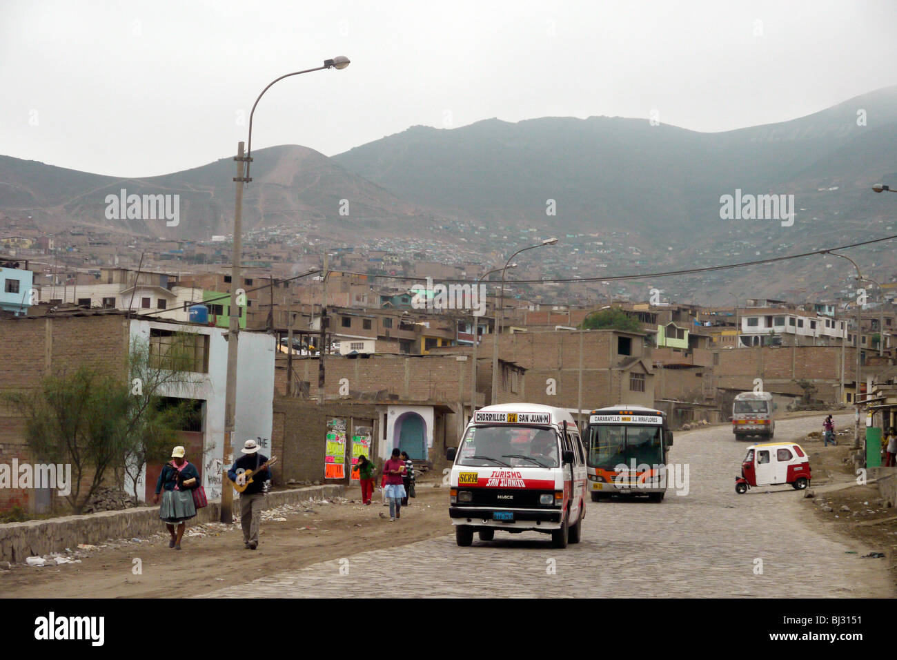 Pérou Scène de rue à Pamplona Alta, Lima. photo (C) Sean Sprague 2009 Banque D'Images