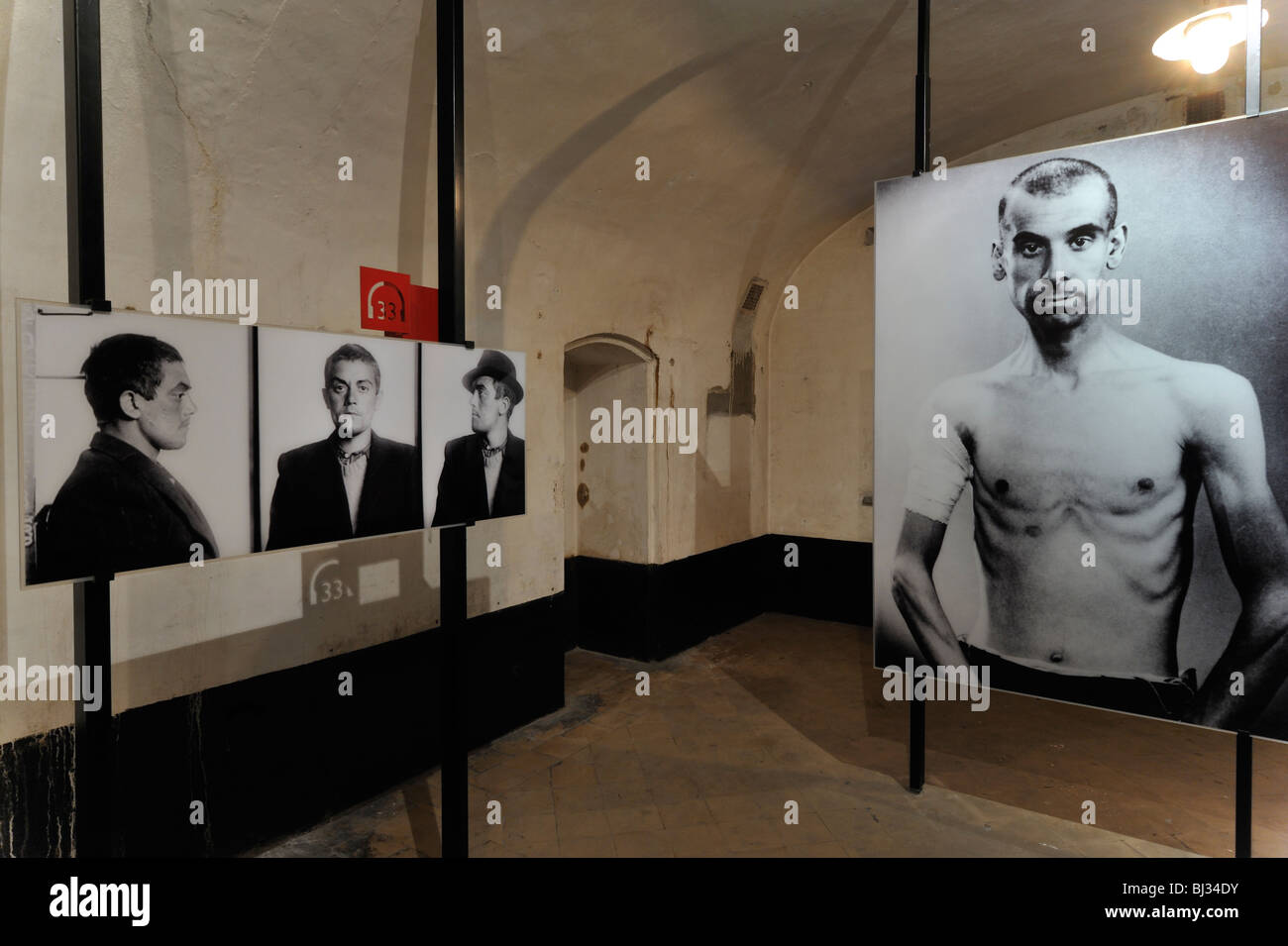 Photos de prisonniers politiques à Fort Breendonk, Seconde Guerre mondiale, deux camps de concentration en Belgique Banque D'Images