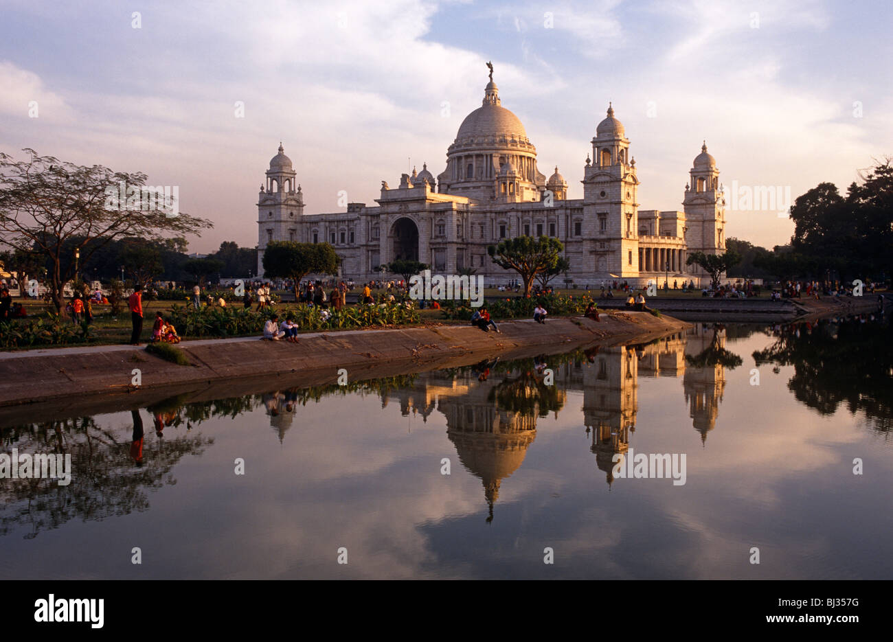 Le glorieux Mémorial Victoria, une belle en structure construite par les Britanniques au cours de l'ère coloniale encore Raj. Banque D'Images