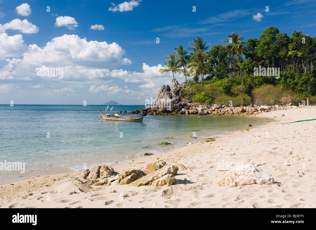 Palm beach, Klong Khong Beach, Ko Lanta ou l'île de Koh Lanta, Krabi, Thaïlande, Asie Banque D'Images