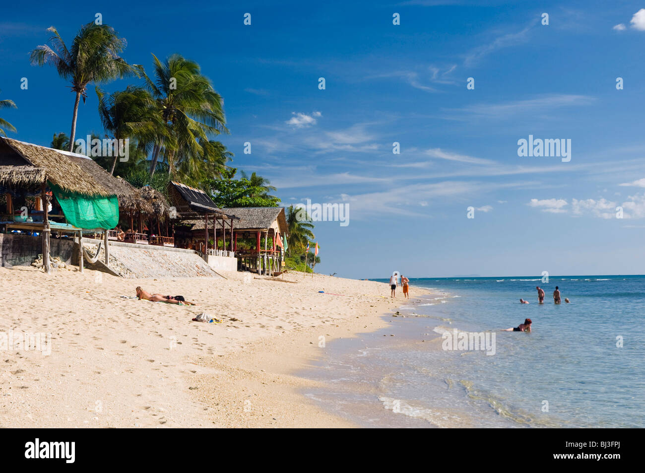 Palm beach, Klong Khong Beach, Ko Lanta ou l'île de Koh Lanta, Krabi, Thaïlande, Asie Banque D'Images