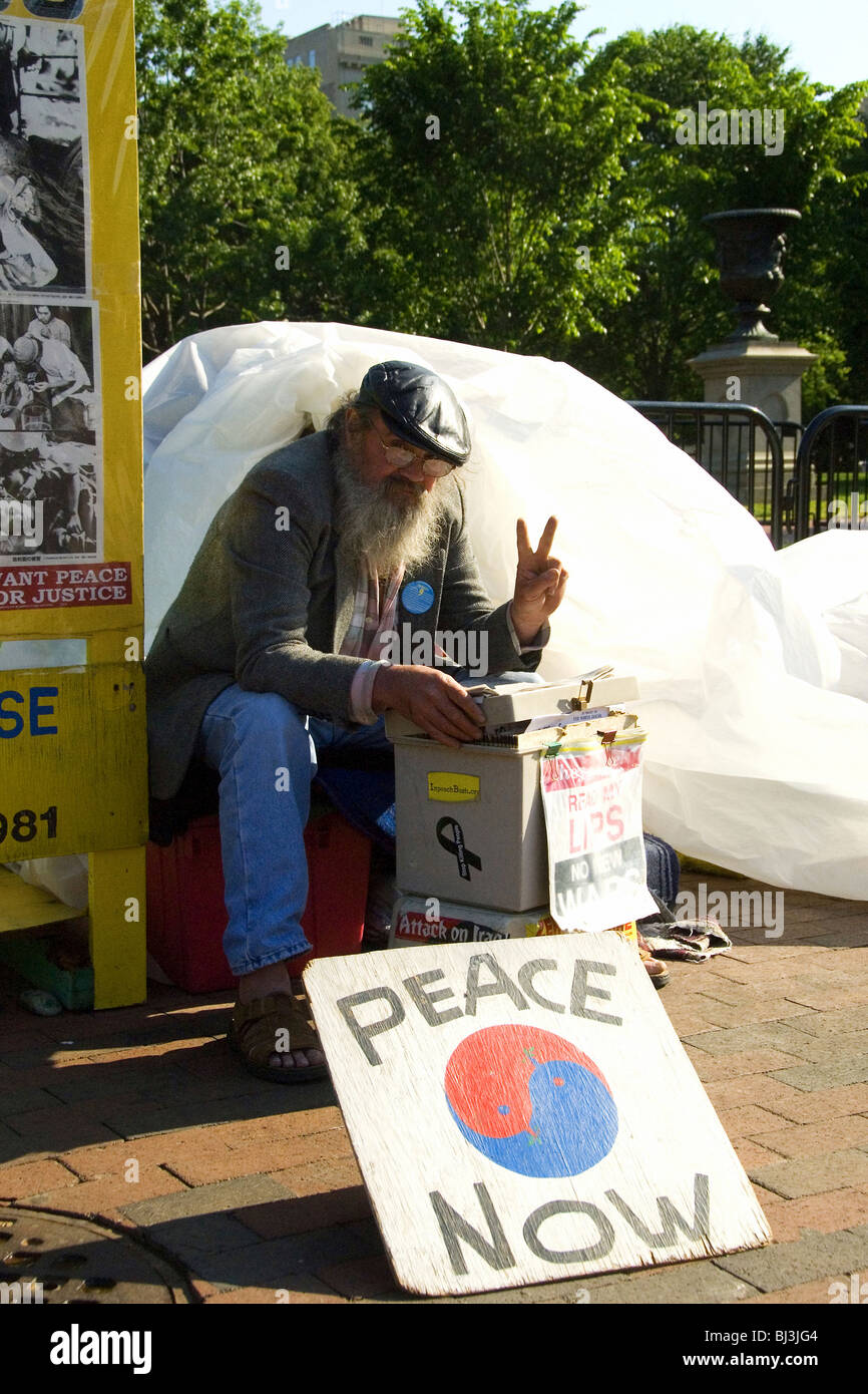 Activiste de la paix, Washington D.C, USA Banque D'Images