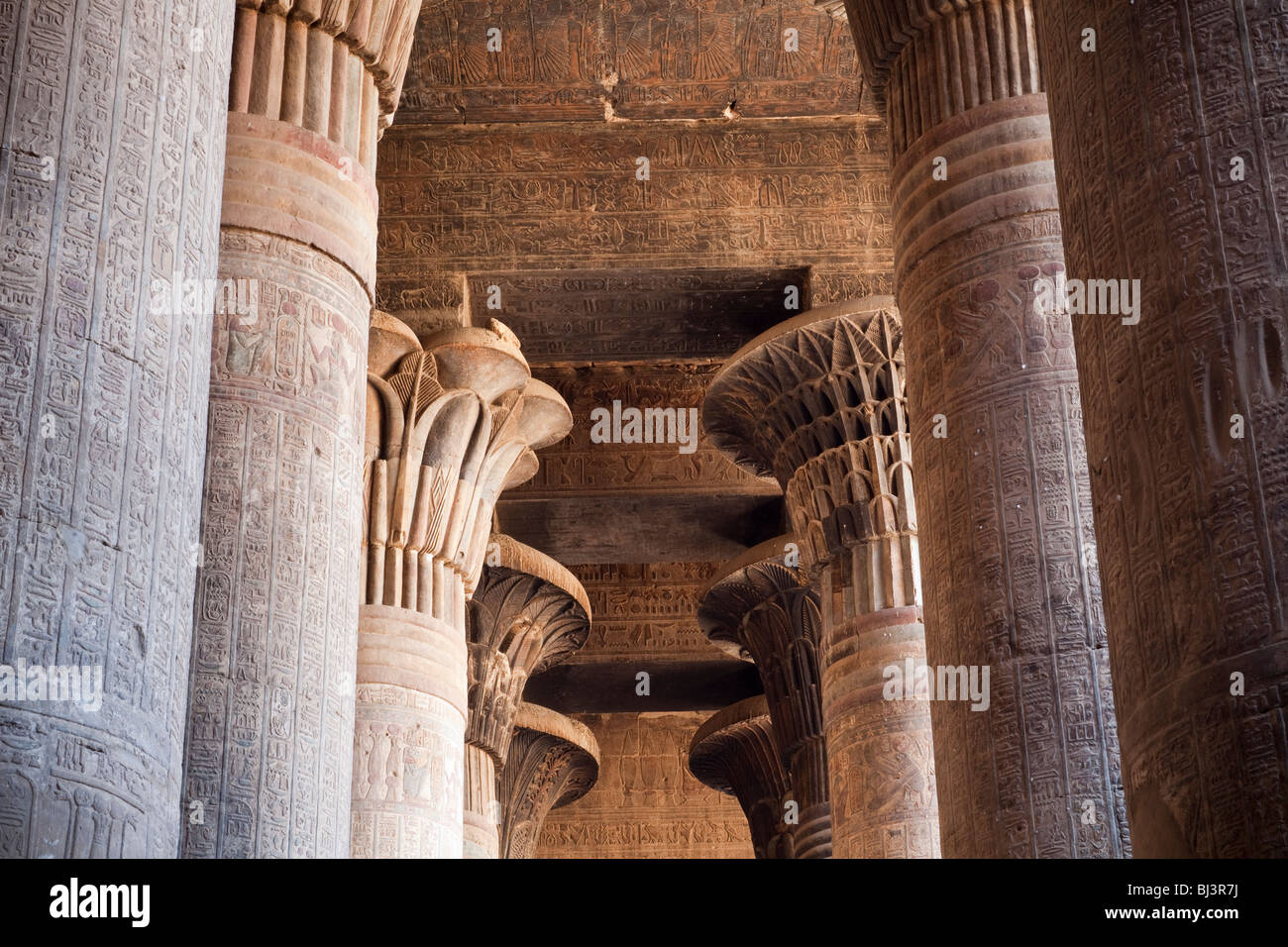 Le Temple d'Esna, Egypte Banque D'Images