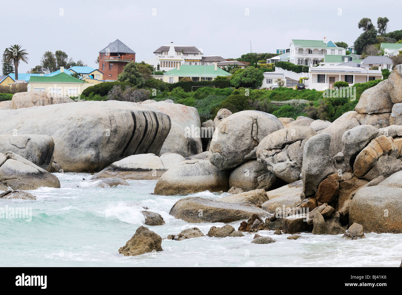 La plage de Boulders, Simon's Town, dans la province du Cap, Afrique du Sud, l'Afrique Banque D'Images