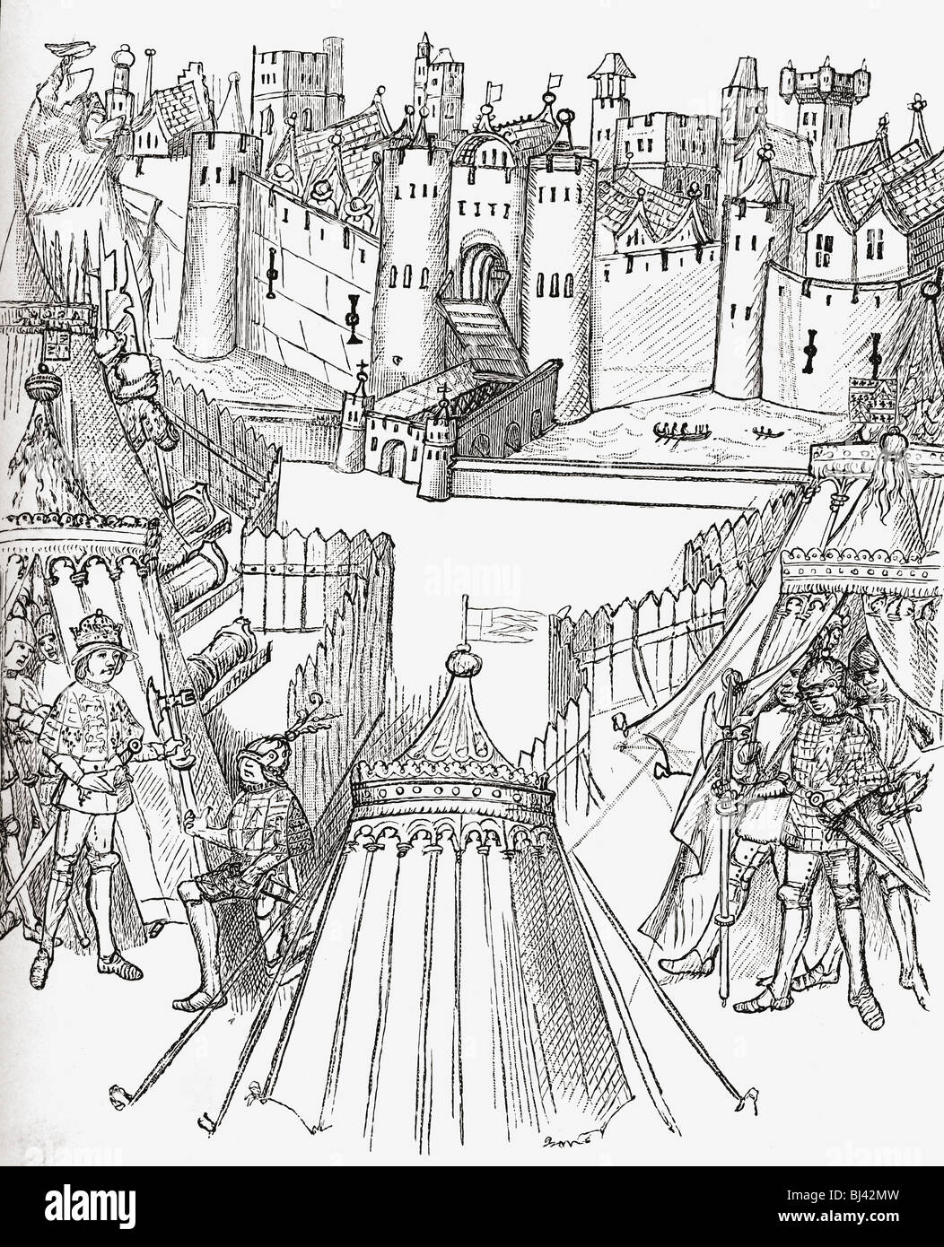 Le siège de Rouen, France, 1418. Banque D'Images