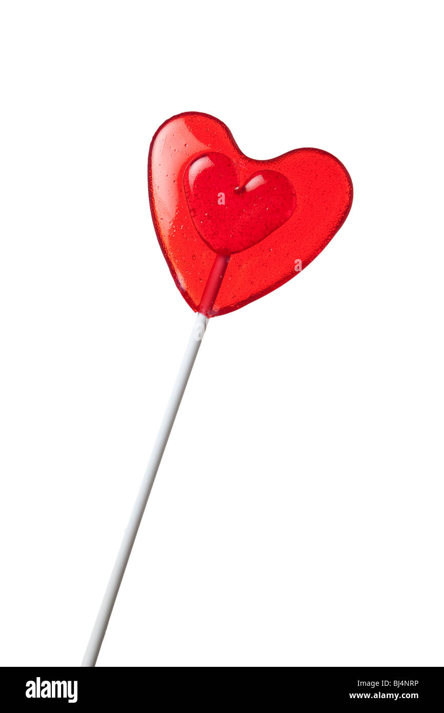 Deux coeur lollipop Banque D'Images