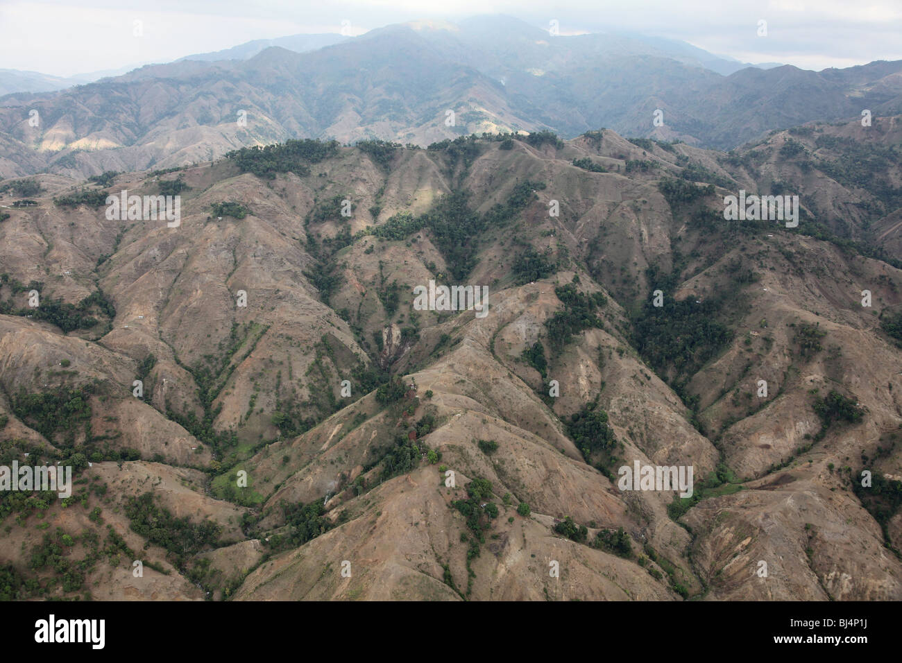 Haïti-antenne de la déforestation Banque D'Images
