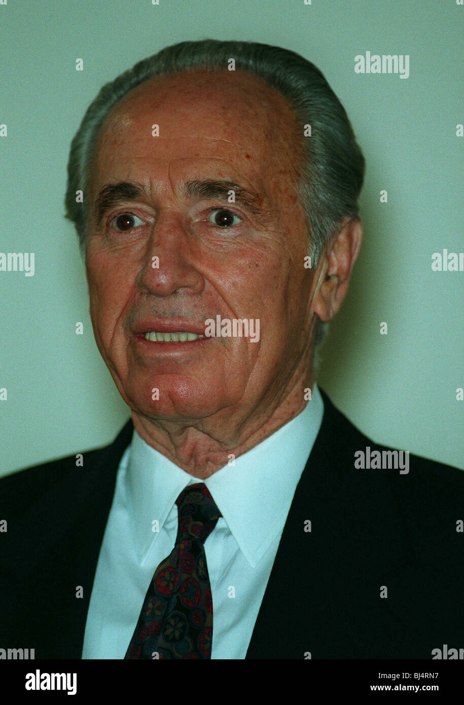 SHIMON PERES, MINISTRE DES AFFAIRES ÉTRANGÈRES D'ISRAËL 03 Avril 1995 Banque D'Images