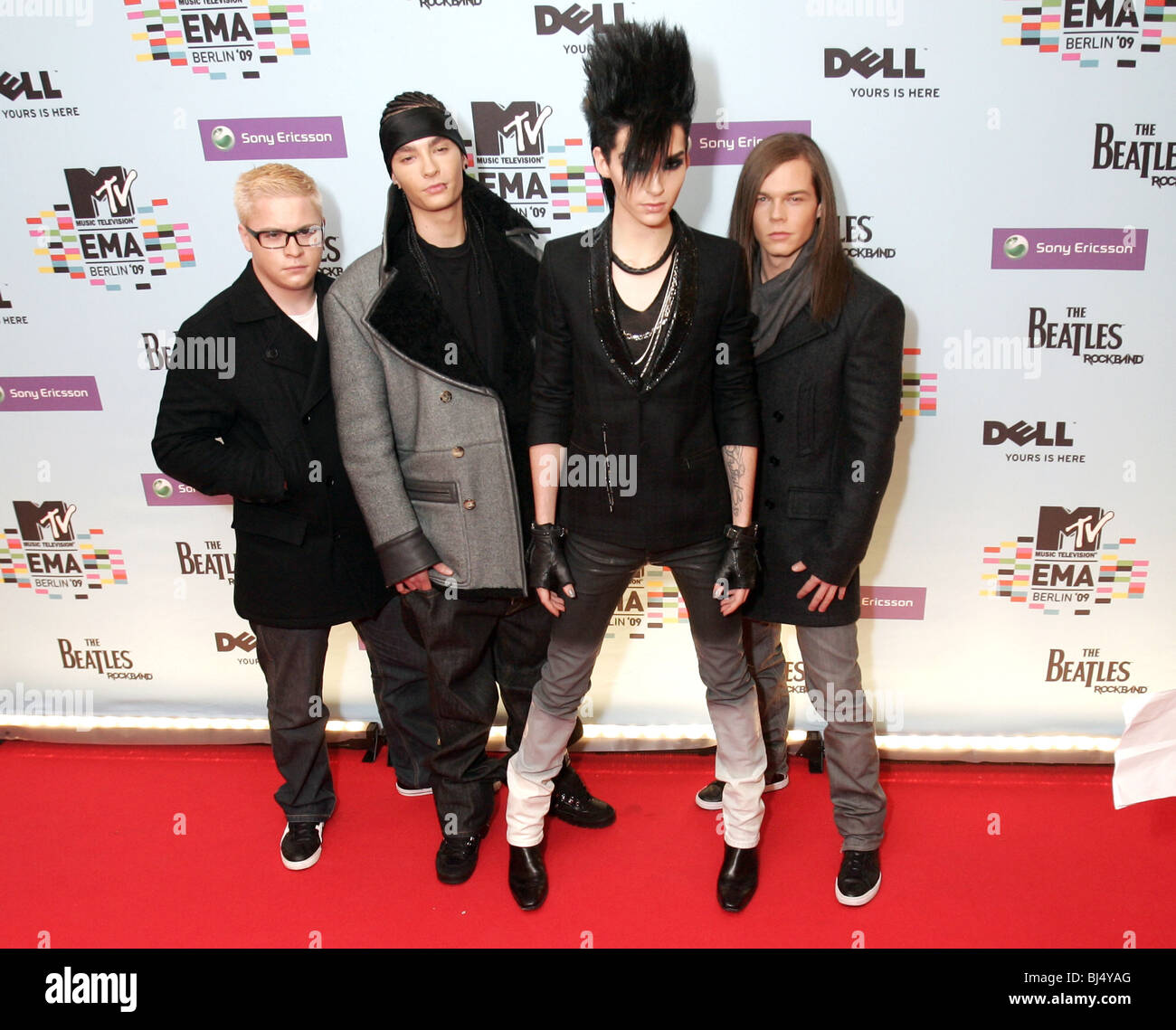 TOKIO HOTEL MTV EUROPE MUSIC AWARDS 2009 O2 Arena BERLIN ALLEMAGNE 05 Novembre 2009 Banque D'Images