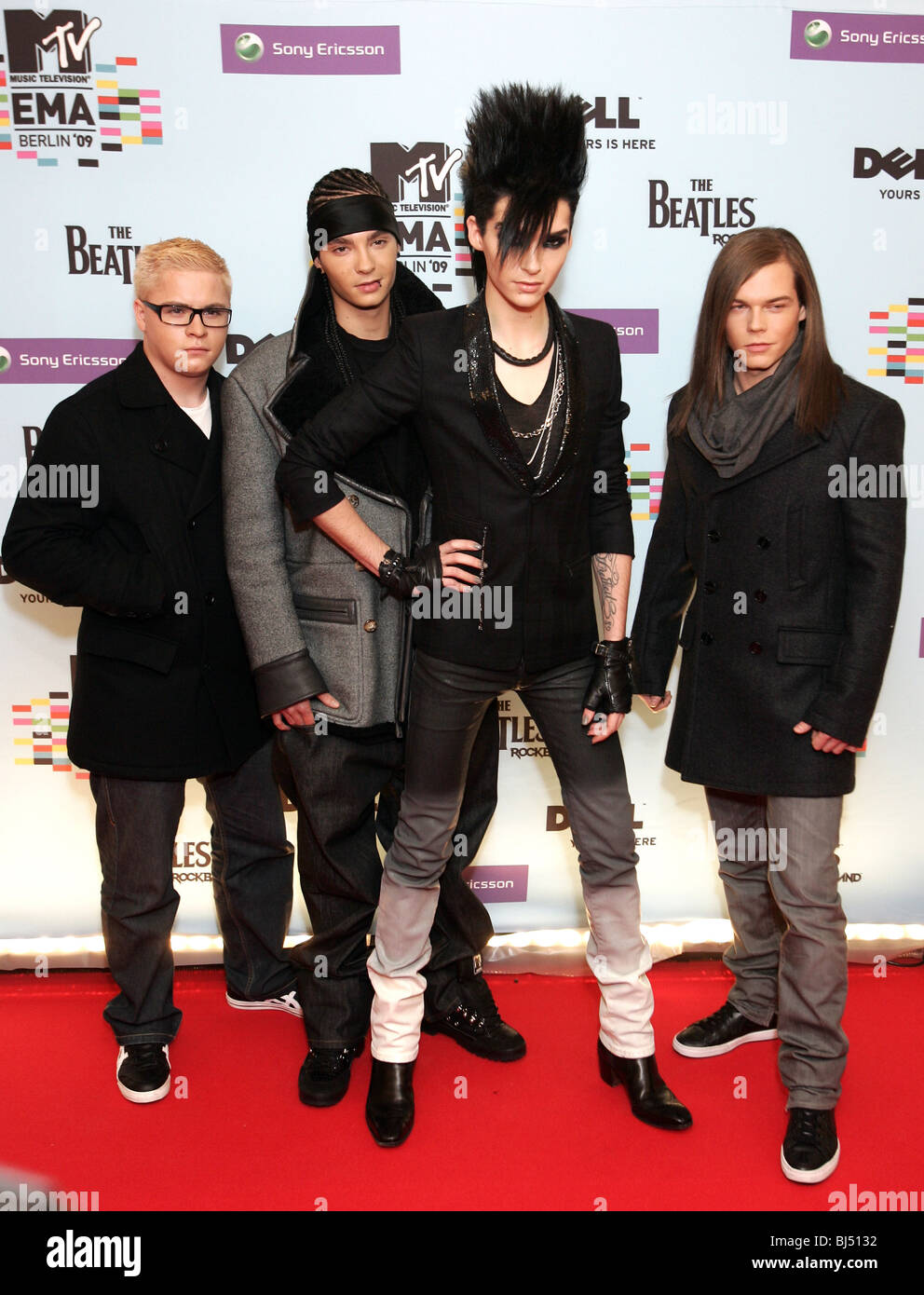 TOKIO HOTEL MTV EUROPE MUSIC AWARDS 2009 O2 Arena BERLIN ALLEMAGNE 05 Novembre 2009 Banque D'Images