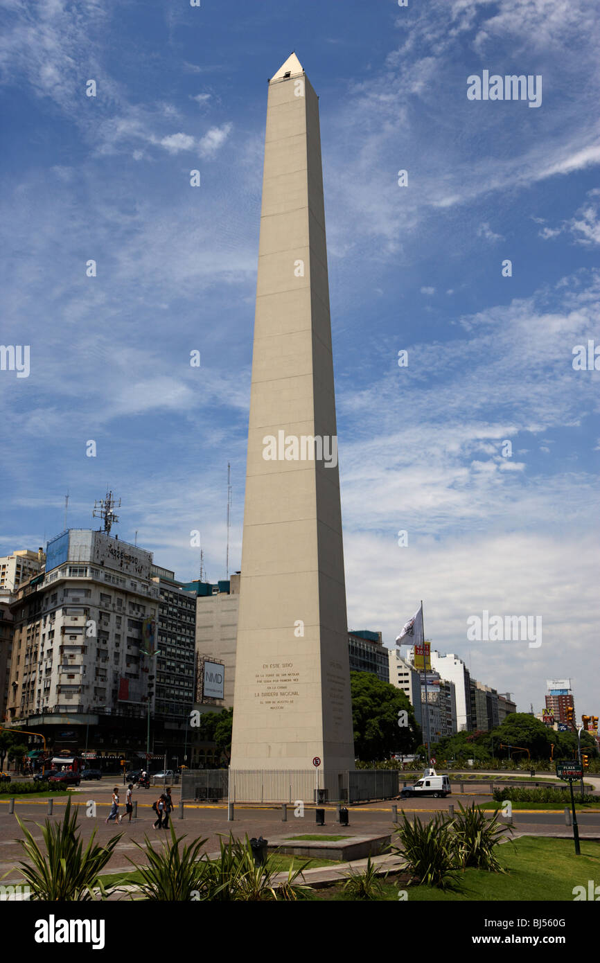 Obélisque obélisque en plaza de la Republica Capital Federal Buenos Aires Argentine Amérique du Sud Banque D'Images