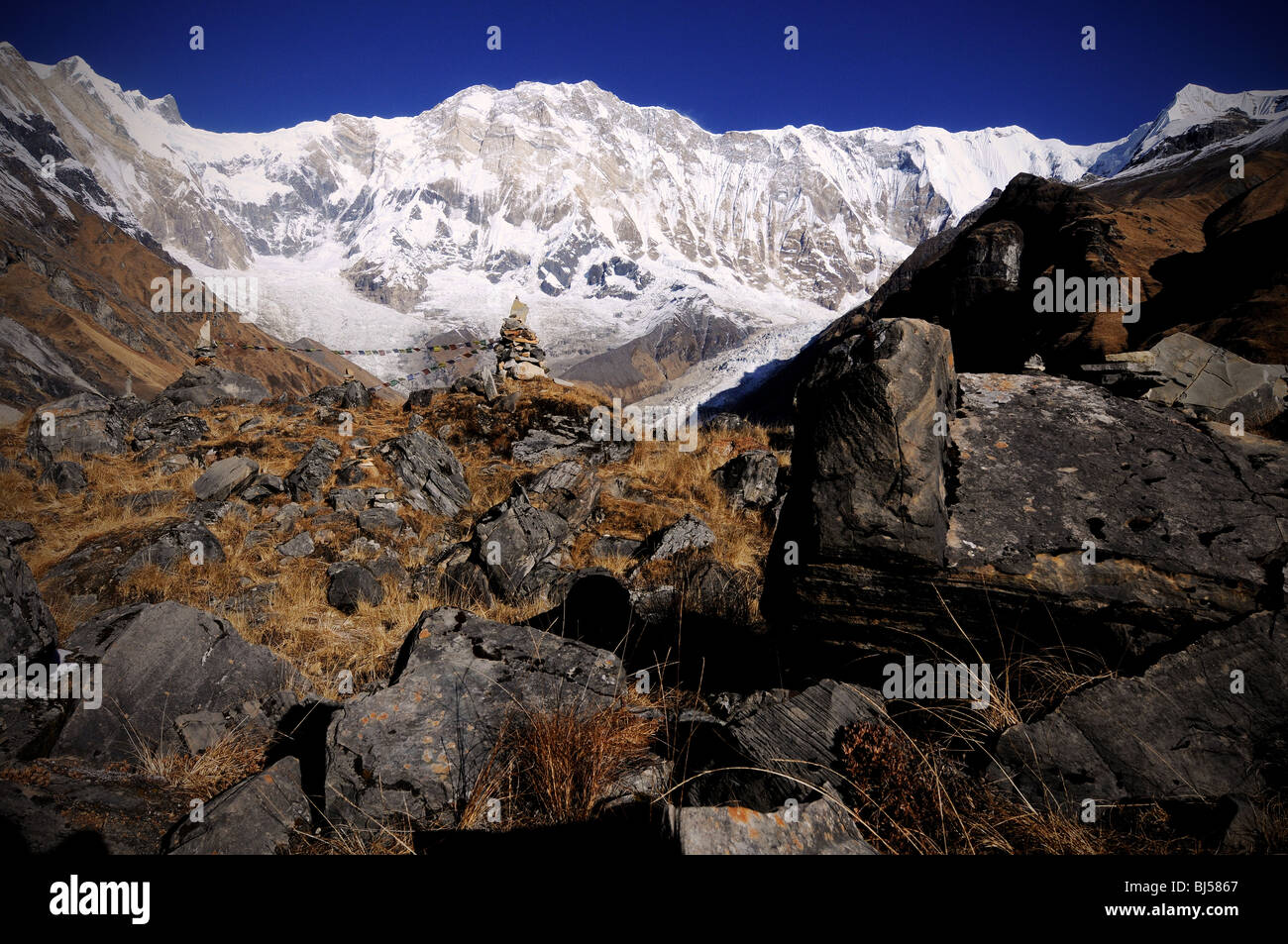 Région de l'Annapurna, Népal Banque D'Images