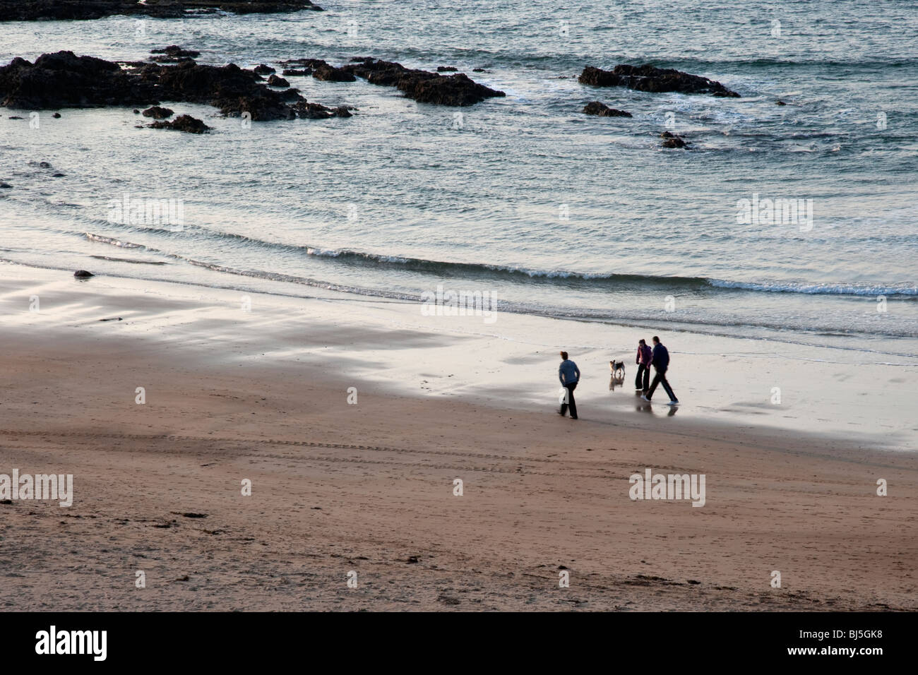 Scène de plage, le comté de Kerry, Irlande Banque D'Images
