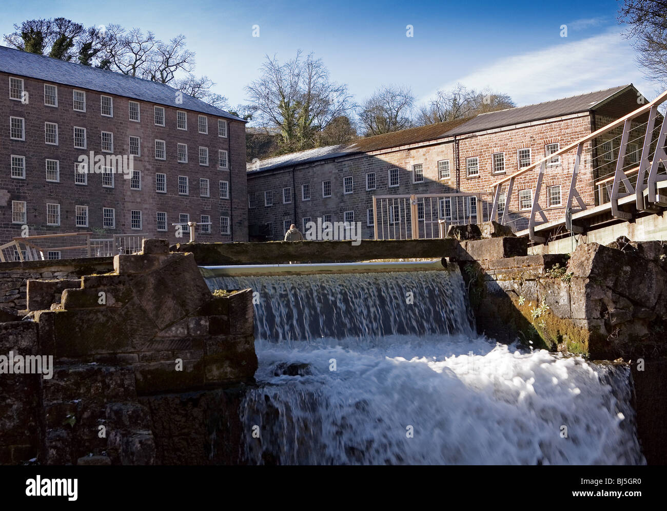 Richard Arkwright's Mill à Cromford, Derbyshire, Angleterre Banque D'Images
