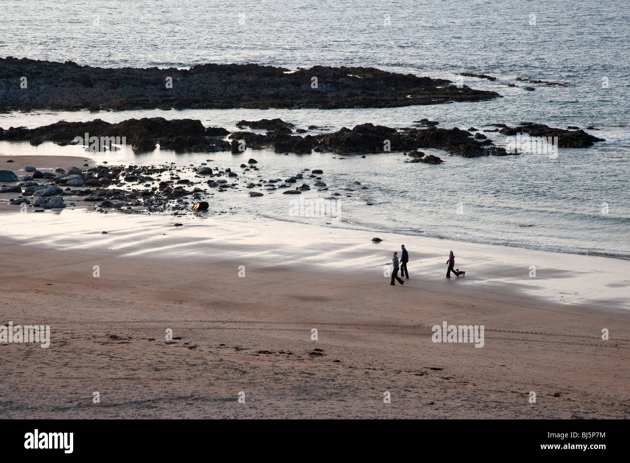Scène de plage, le comté de Kerry, Irlande Banque D'Images
