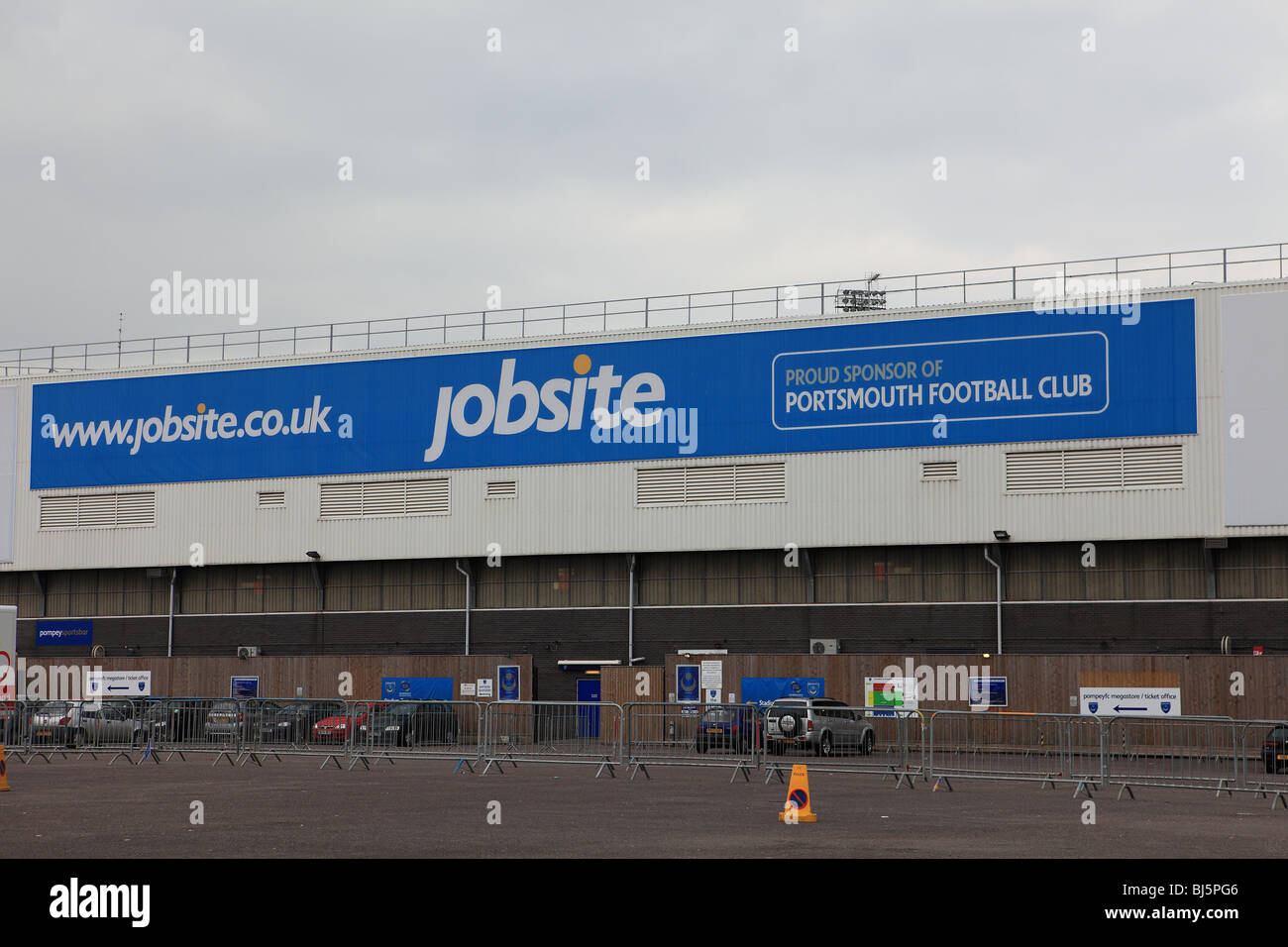 Fratton Park, le terrain du Portsmouth Football Club, surnommé Pompey, le plus de succès à l'extérieur du club du sud de Londres. Banque D'Images