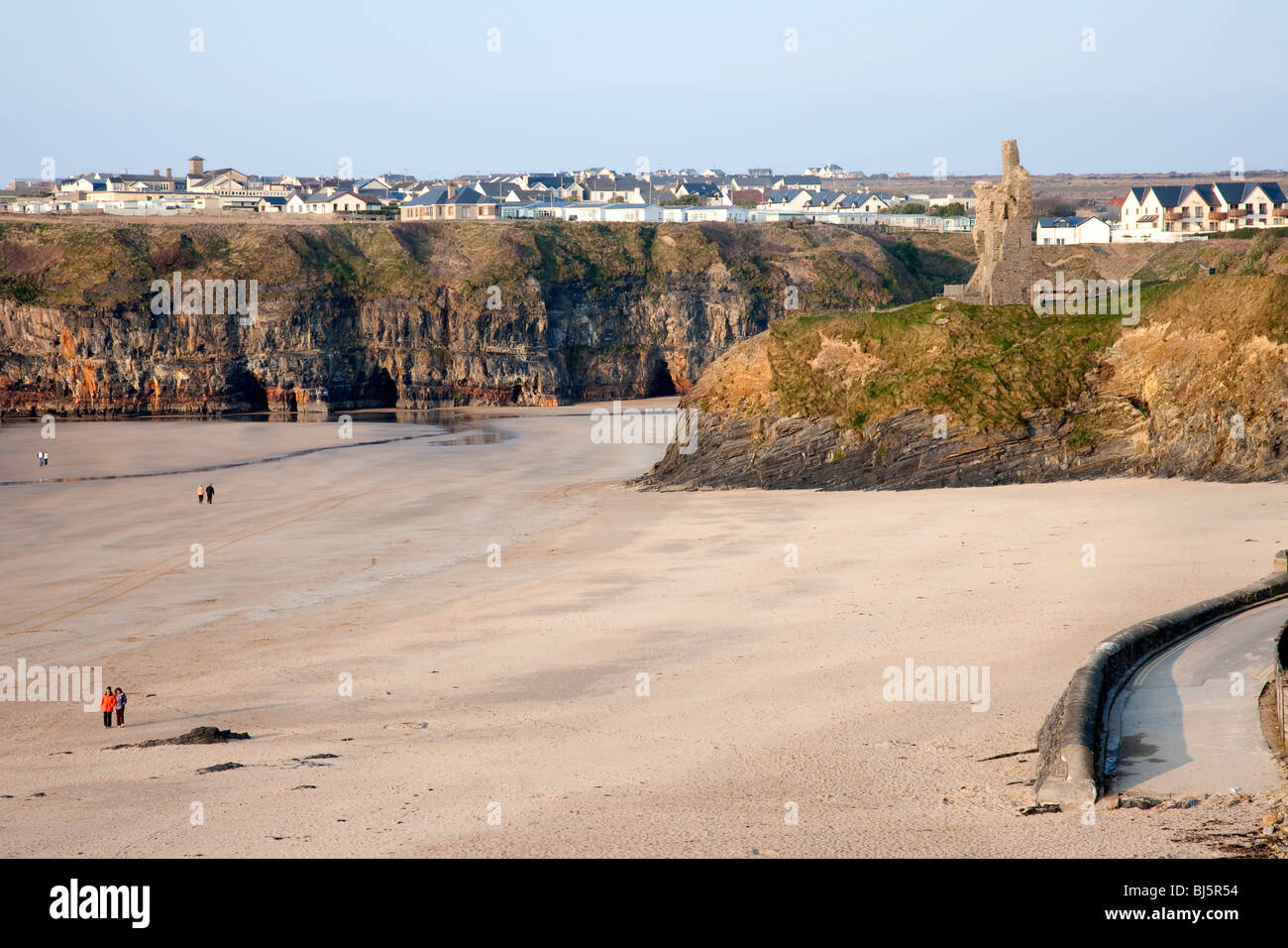 Scène de plage Ballybunnion County Kerry Ireland Banque D'Images