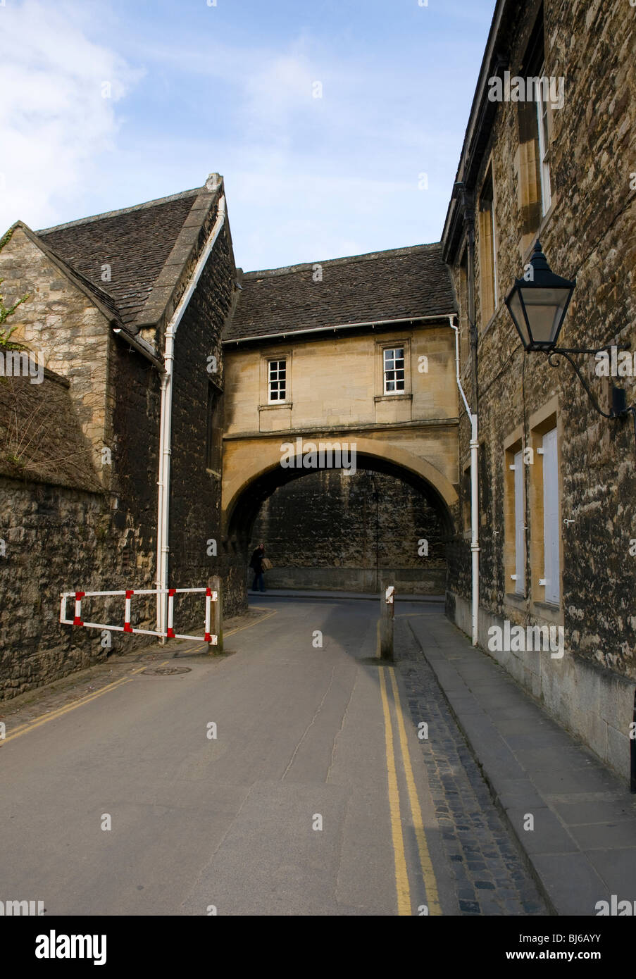 Le pont de New College Oxford Lane Banque D'Images