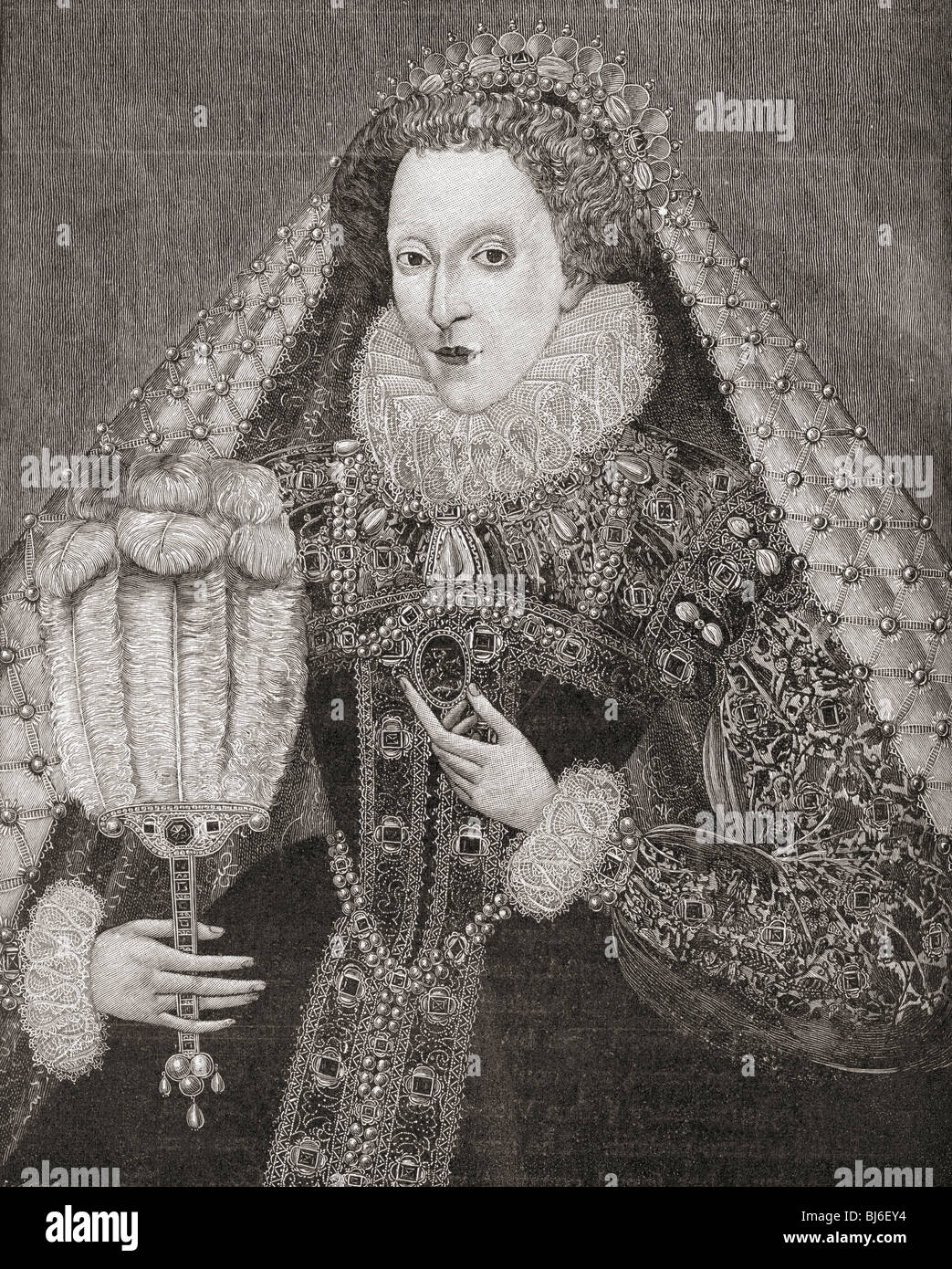Elizabeth I, 1533 à 1603. Reine d'Angleterre et l'Irlande. Banque D'Images