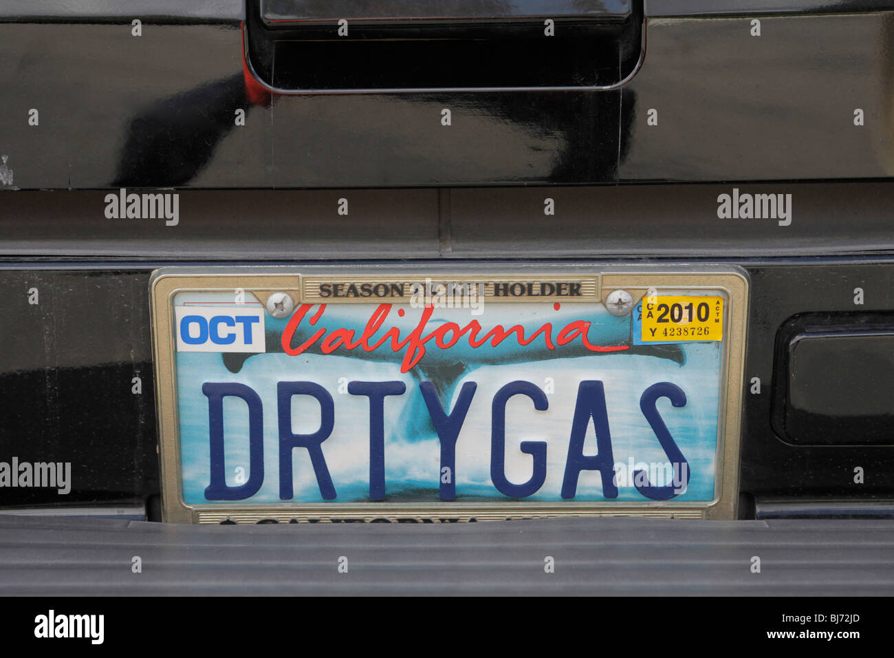 Des nations unies pour l'environnement-friendly nombre(Licence) sur la plaque de gaz à effet de Pompe A Fric en Californie Banque D'Images