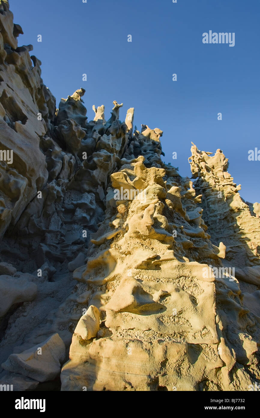 Murs Hoodoo, Fantasy Canyon, près de Vernal, Utah, USA Banque D'Images