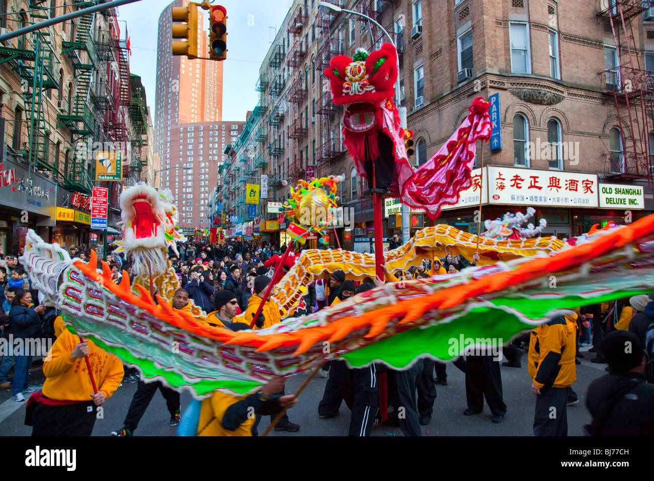 Ou Nouvel An lunaire chinois à Chinatown, Manhattan, New York City