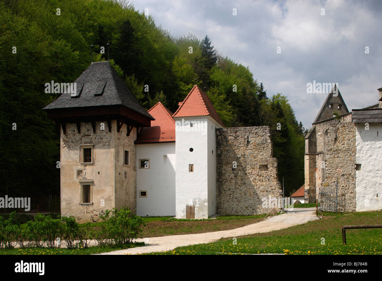 Zice Chartreuse,fondée autour de 1160,par Otakar III de Traungau,le Margrove de Styrie,Vallée de la St Jean,Slovénie Banque D'Images