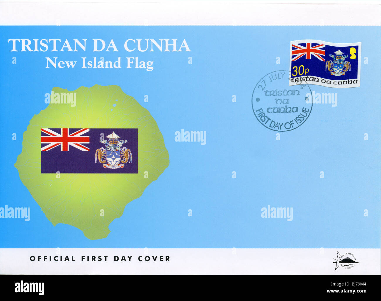Tristan da Cunha enveloppe premier jour Banque D'Images
